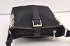 Authentic BURBERRY BLACK LABEL Check Shoulder Bag Nylon Leather Black 9491J