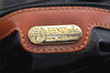 Authentic FENDI Pequin 2Way Shoulder Hand Bag PVC Leather Brown Black 9493J