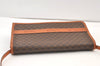 Authentic CELINE Macadam Blason Shoulder Cross Body Bag PVC Leather Brown 9495J