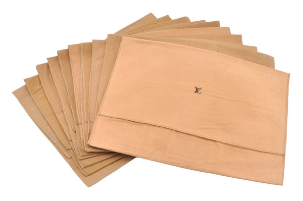 Authentic Louis Vuitton Dust Bag 10 Set Cotton Beige 17.3x13.6x0.2 LV 9499I