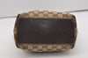 Authentic GUCCI Charmy Shoulder Tote Bag GG Canvas Leather 153361 Brown 9501I