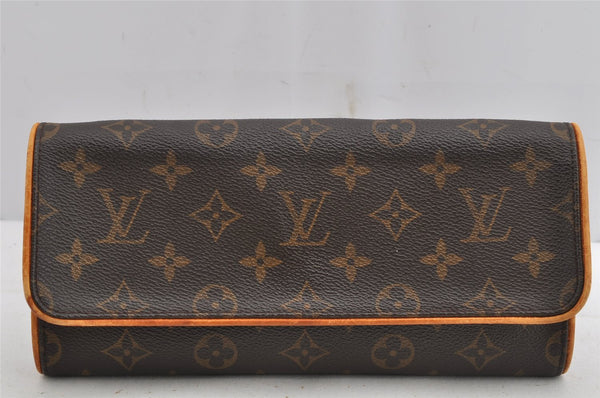 Authentic Louis Vuitton Monogram Pochette Twin GM Shoulder Bag M51852 LV 9501J