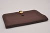 Authentic HERMES Dogon GM Leather Long Wallet Purse Brown Box 9505I