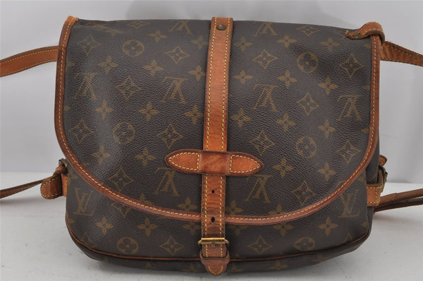 Authentic Louis Vuitton Monogram Saumur 30 Shoulder Cross Bag M42256 LV 9505J