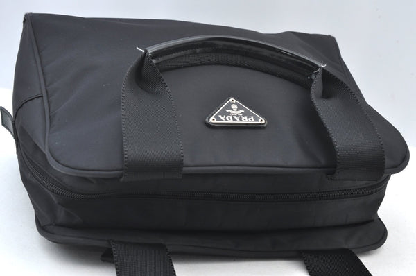 Authentic PRADA Nylon Tessuto Leather Shoulder Hand Bag Purse Black 9506H