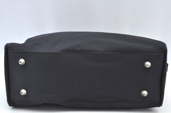 Authentic PRADA Nylon Tessuto Leather Shoulder Hand Bag Purse Black 9506H