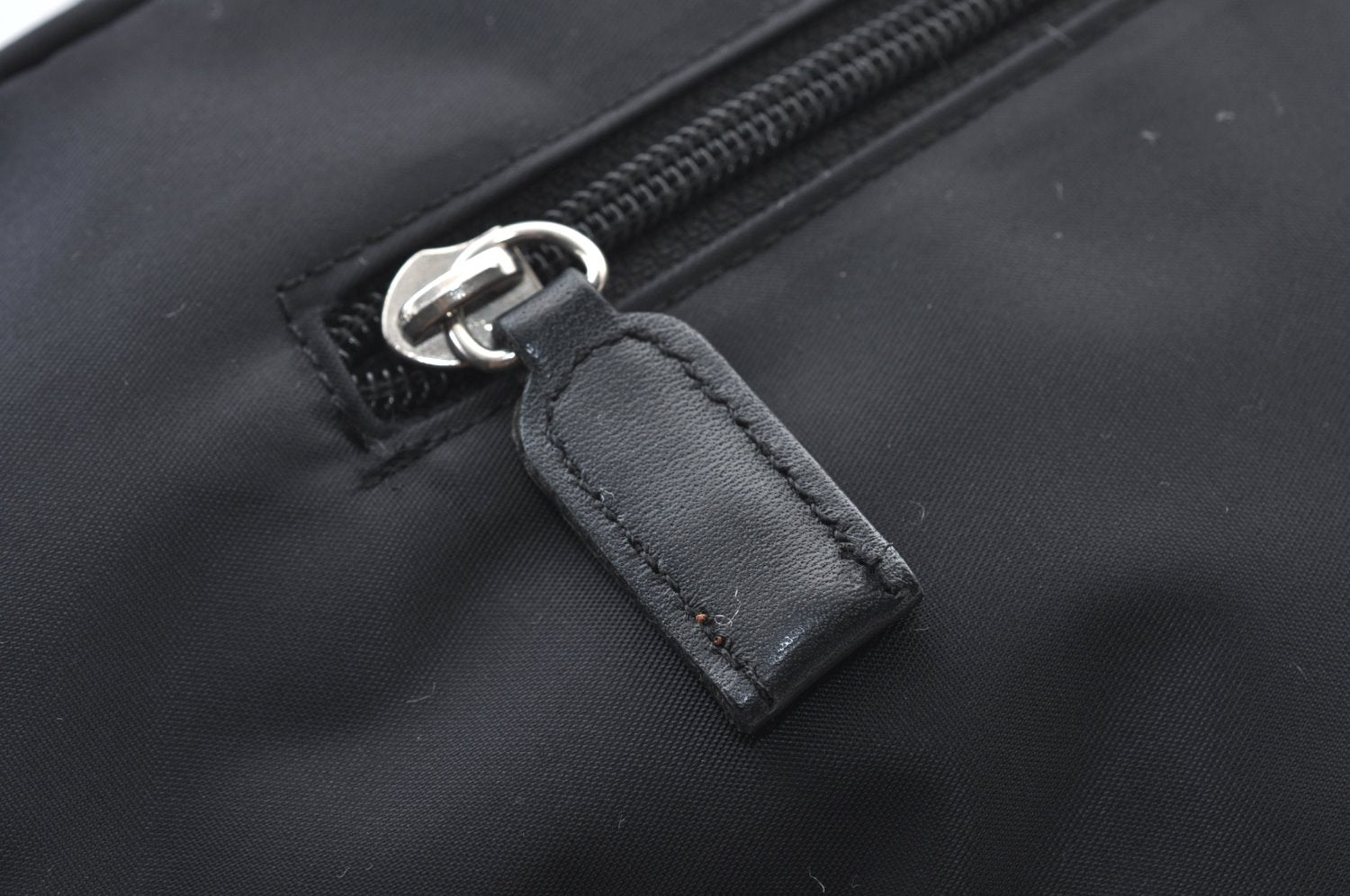 Authentic PRADA Nylon Tessuto Leather Shoulder Hand Bag Purse Black 9506H