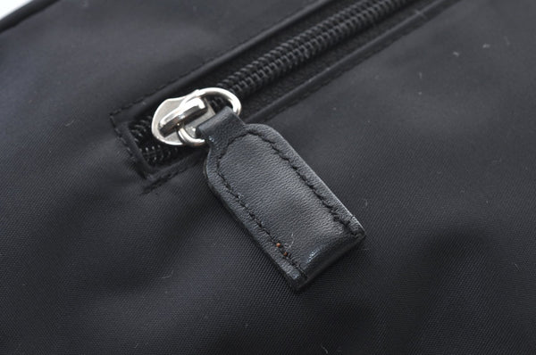 Authentic PRADA Nylon Tessuto Leather Shoulder Hand Bag Purse Black 9506H