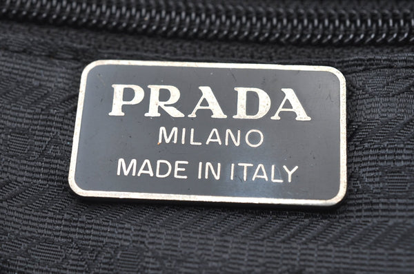 Authentic PRADA Nylon Tessuto Leather Shoulder Hand Bag Purse Black 9506H