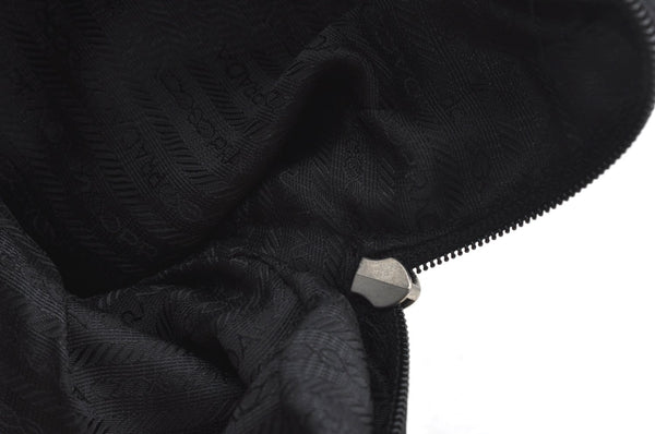 Authentic PRADA Nylon Tessuto Leather Shoulder Hand Bag Purse Black 9506H