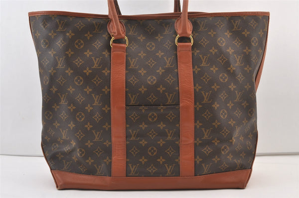 Auth Louis Vuitton Monogram Sac Weekend GM Vintage Tote Hand Bag M42420 LV 9506J