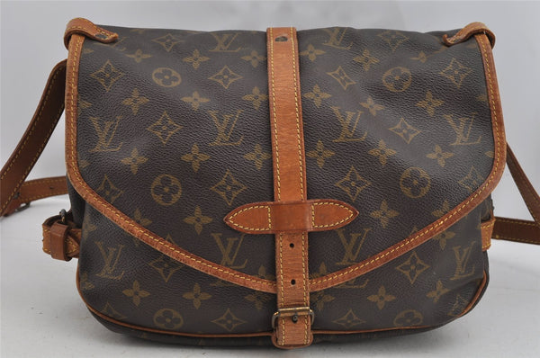 Authentic Louis Vuitton Monogram Saumur 30 Shoulder Cross Bag M42256 LV 9508J