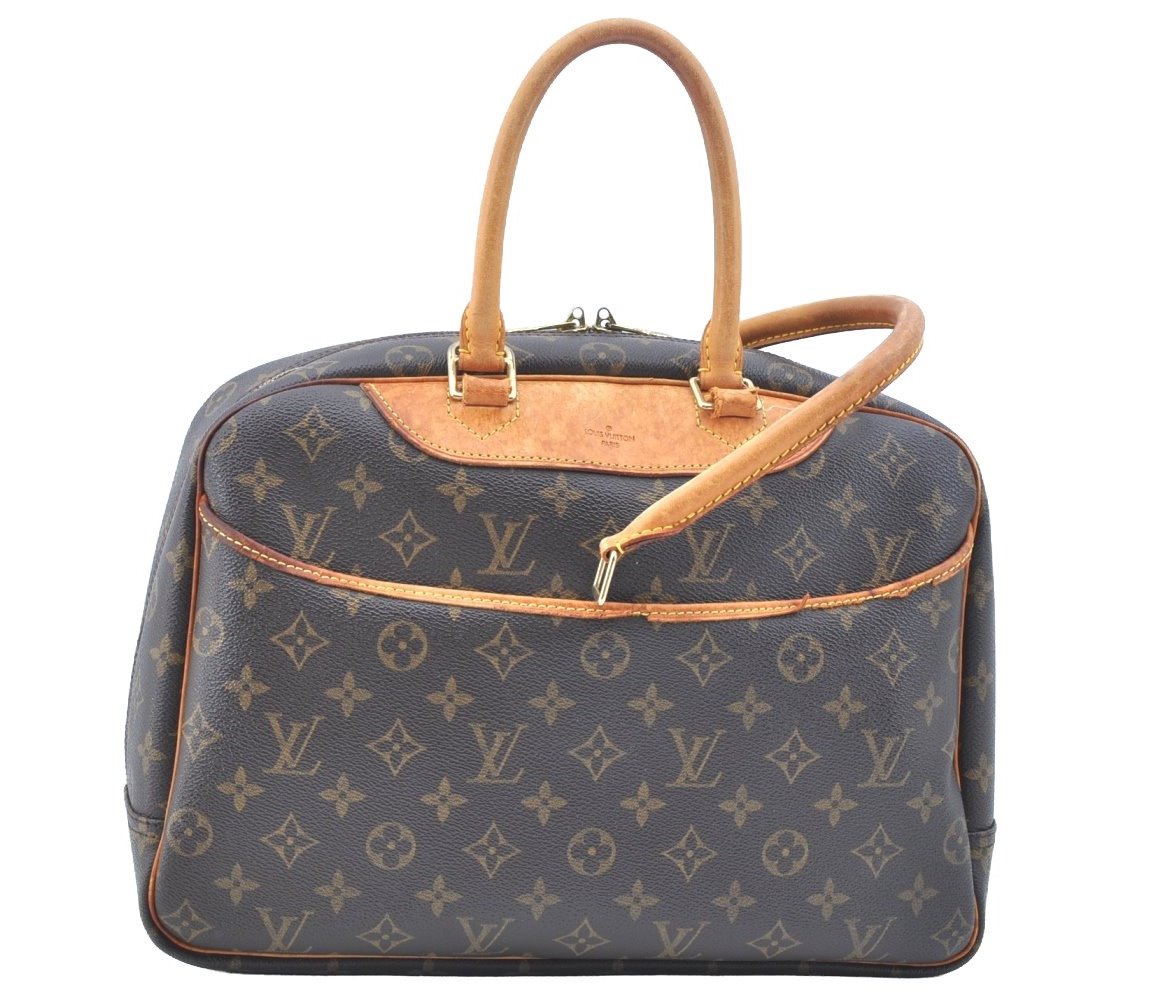 Authentic Louis Vuitton Monogram Deauville Hand Bag M47270 LV Junk 9509G