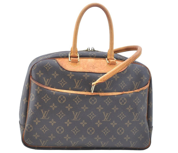 Authentic Louis Vuitton Monogram Deauville Hand Bag M47270 LV Junk 9509G