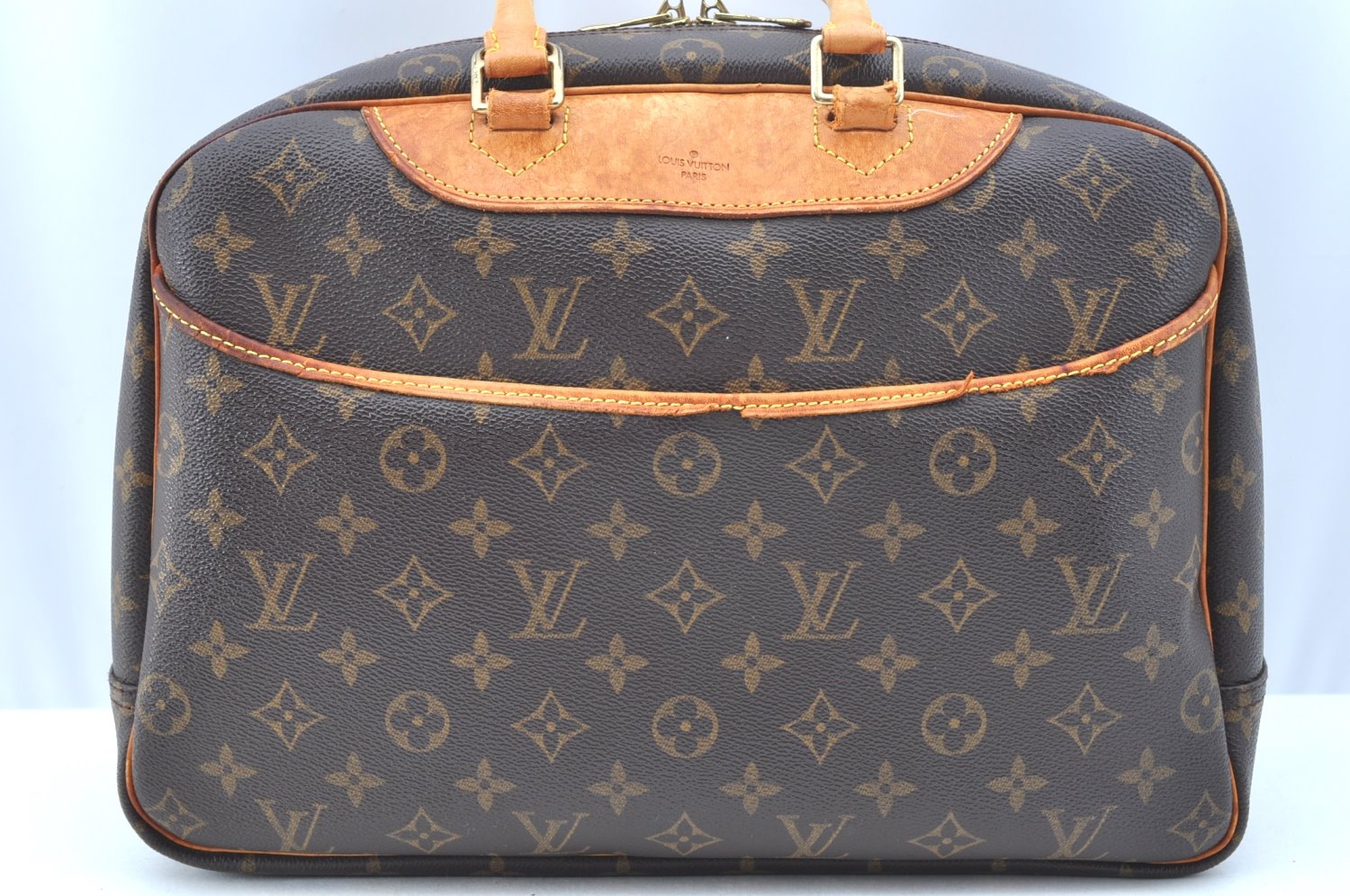 Authentic Louis Vuitton Monogram Deauville Hand Bag M47270 LV Junk 9509G
