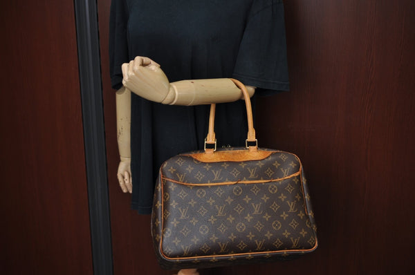 Authentic Louis Vuitton Monogram Deauville Hand Bag M47270 LV Junk 9509G