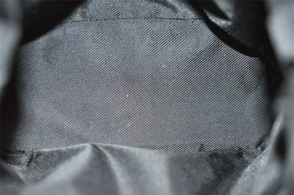 Authentic GUCCI Shoulder Bag Purse GG Canvas Leather 0013814 Black 9511I