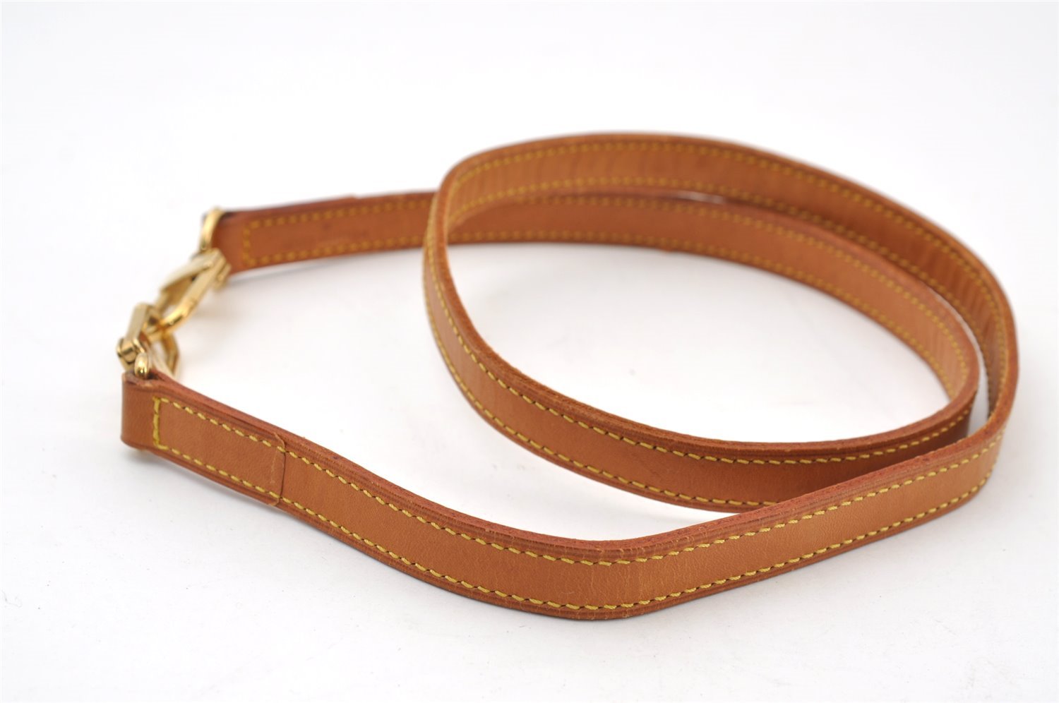 Authentic Louis Vuitton Leather Shoulder Strap Beige 38.8