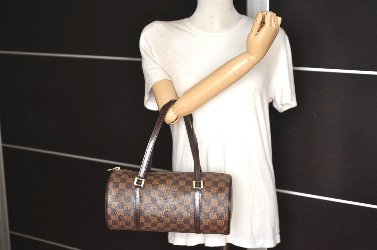 Authentic Louis Vuitton Damier Papillon 30 Hand Bag Purse N51303 LV 9512J