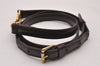 Authentic Louis Vuitton Leather Shoulder Strap Brown 40.4-47.8" LV 9513I