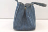 Authentic PRADA Vintage Canapa SS Denim 2Way Hand Tote Bag Purse Blue 9513J