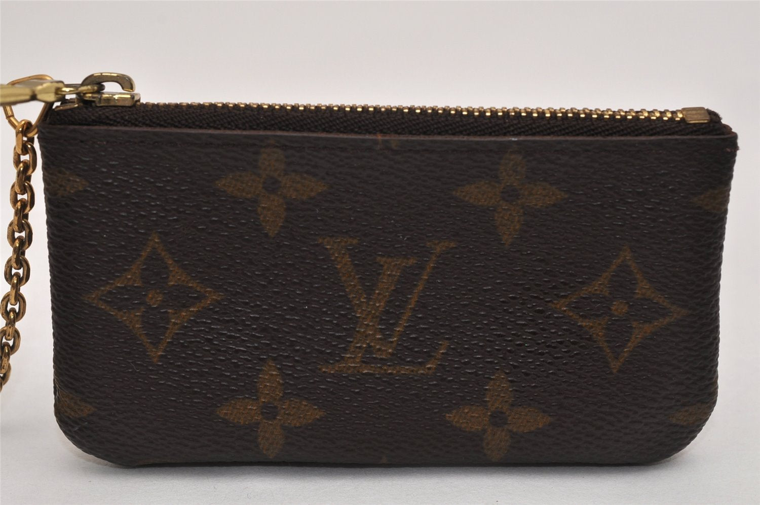 Authentic Louis Vuitton Monogram Pochette Cles Coin Purse Case M62650 LV 9514J