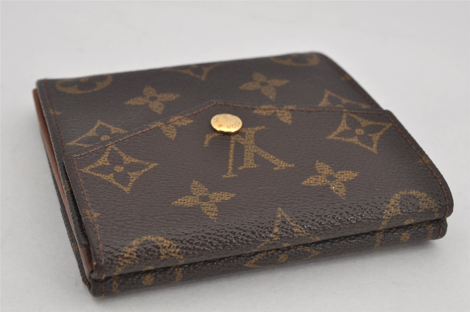 Authentic Louis Vuitton Monogram Porte Monnaie Billets Wallet M61660 LV 9515J