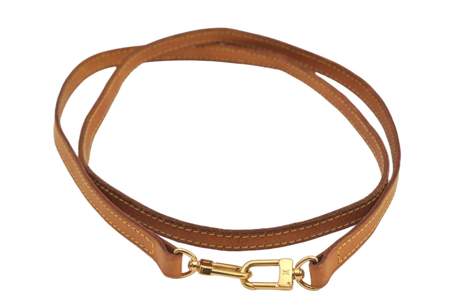 Authentic Louis Vuitton Leather Shoulder Strap Beige 45.5