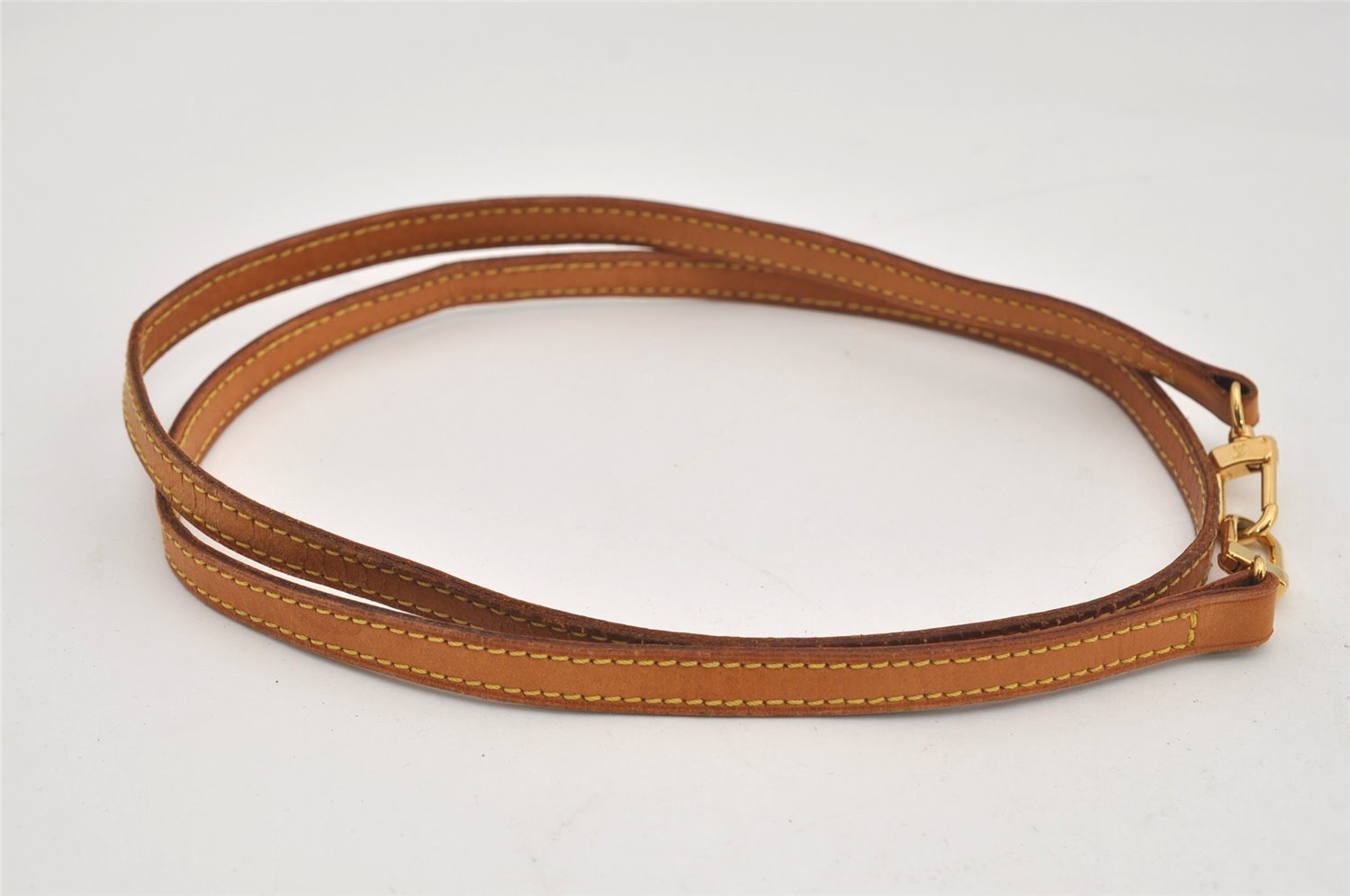 Authentic Louis Vuitton Leather Shoulder Strap Beige 45.5