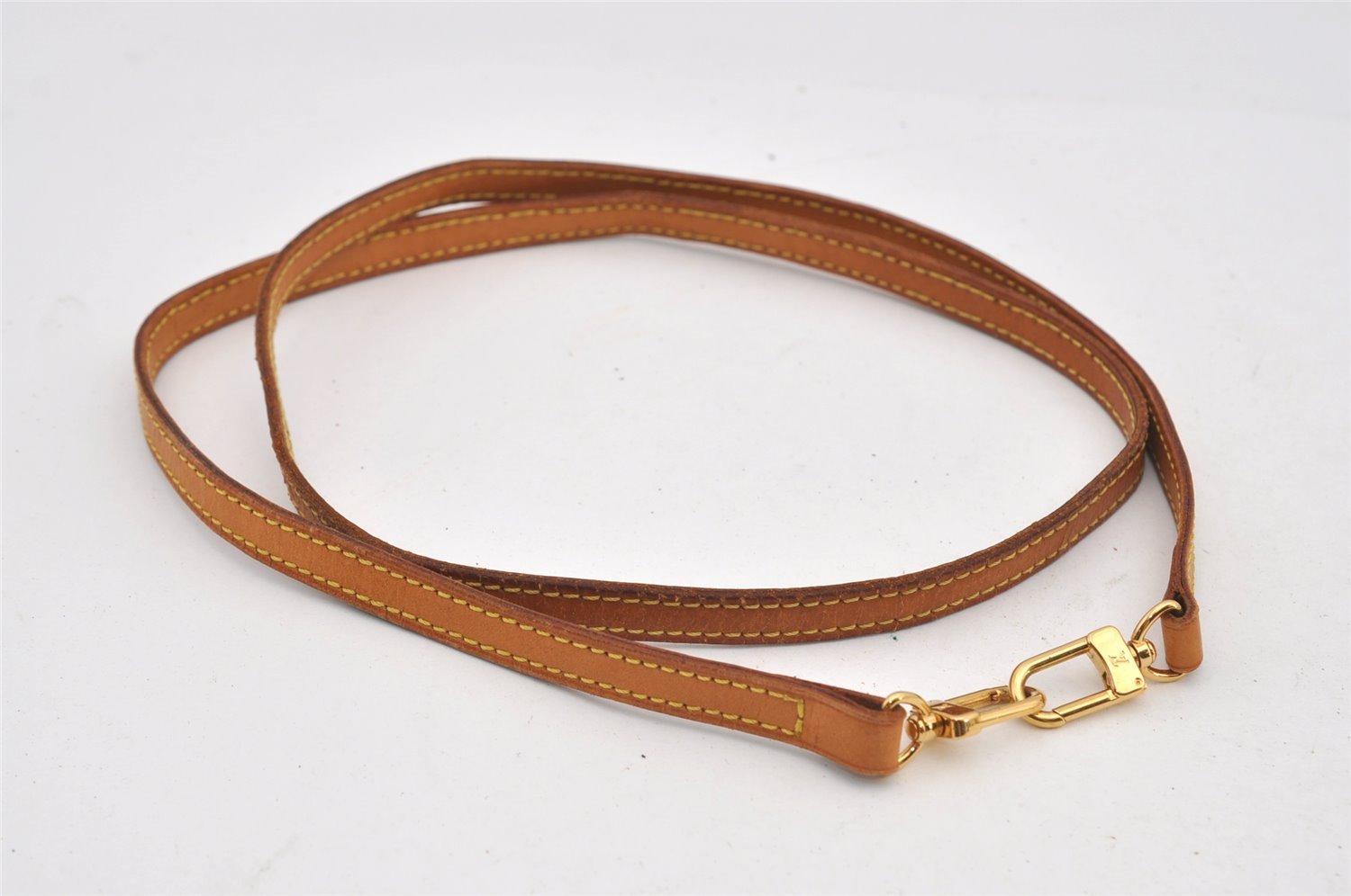 Authentic Louis Vuitton Leather Shoulder Strap Beige 45.5