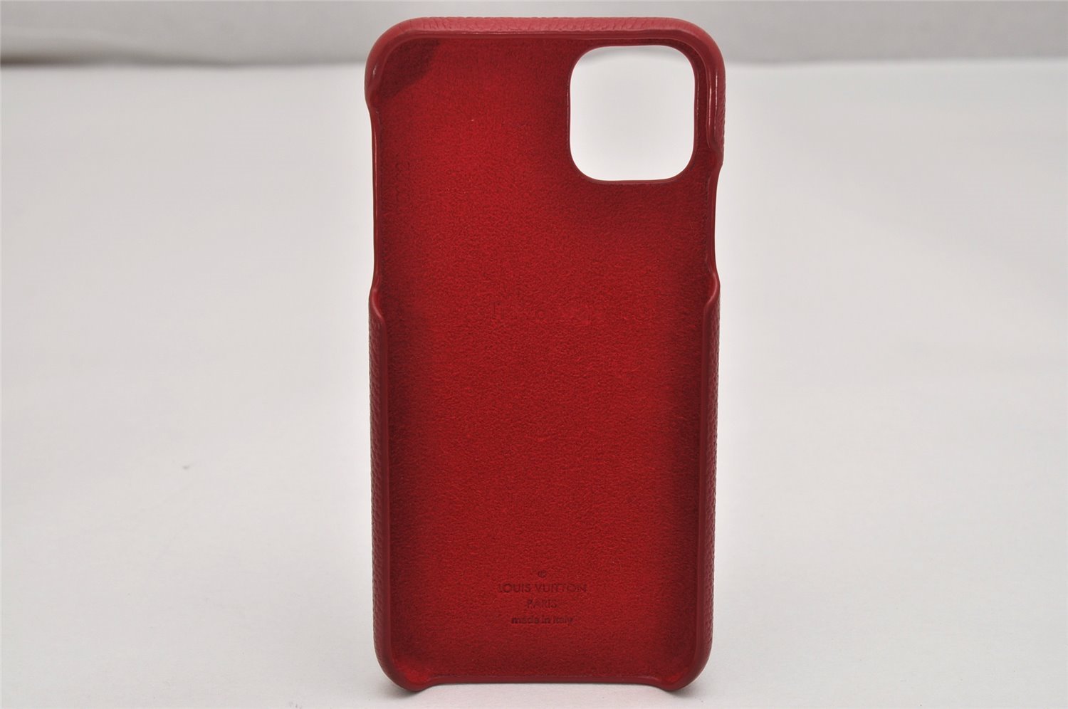 Authentic Louis Vuitton Monogram Bumper 11 Pro Max IPhone Case M69095 Red 9517J