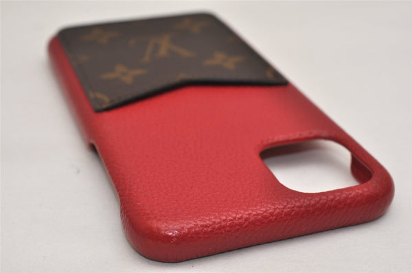 Authentic Louis Vuitton Monogram Bumper 11 Pro Max IPhone Case M69095 Red 9517J