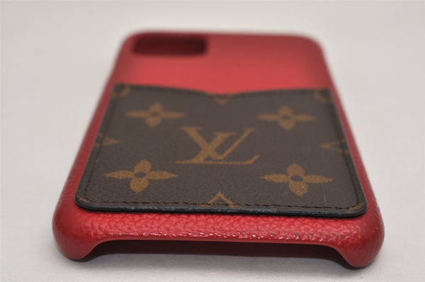 Authentic Louis Vuitton Monogram Bumper 11 Pro Max IPhone Case M69095 Red 9517J