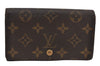 Auth Louis Vuitton Monogram Porte Monnaie Billets Tresor Wallet M61730 LV 9518J