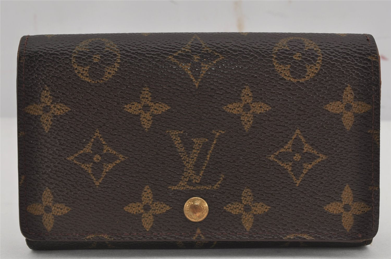 Auth Louis Vuitton Monogram Porte Monnaie Billets Tresor Wallet M61730 LV 9518J