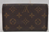 Auth Louis Vuitton Monogram Porte Monnaie Billets Tresor Wallet M61730 LV 9518J