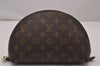 Auth Louis Vuitton Monogram Trousse Demi Ronde 23 Pouch M47520 Junk 9519I