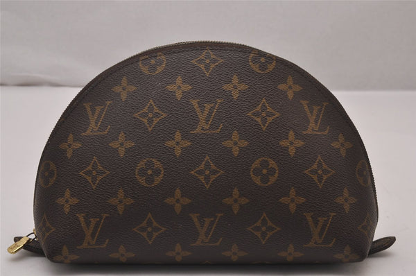 Auth Louis Vuitton Monogram Trousse Demi Ronde 23 Pouch M47520 Junk 9519I