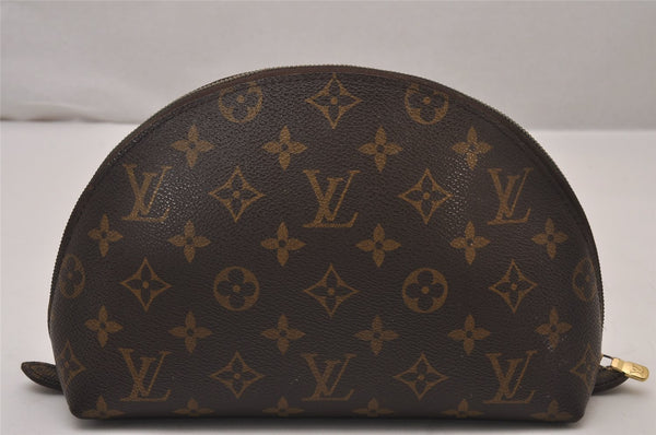 Auth Louis Vuitton Monogram Trousse Demi Ronde 23 Pouch M47520 Junk 9519I