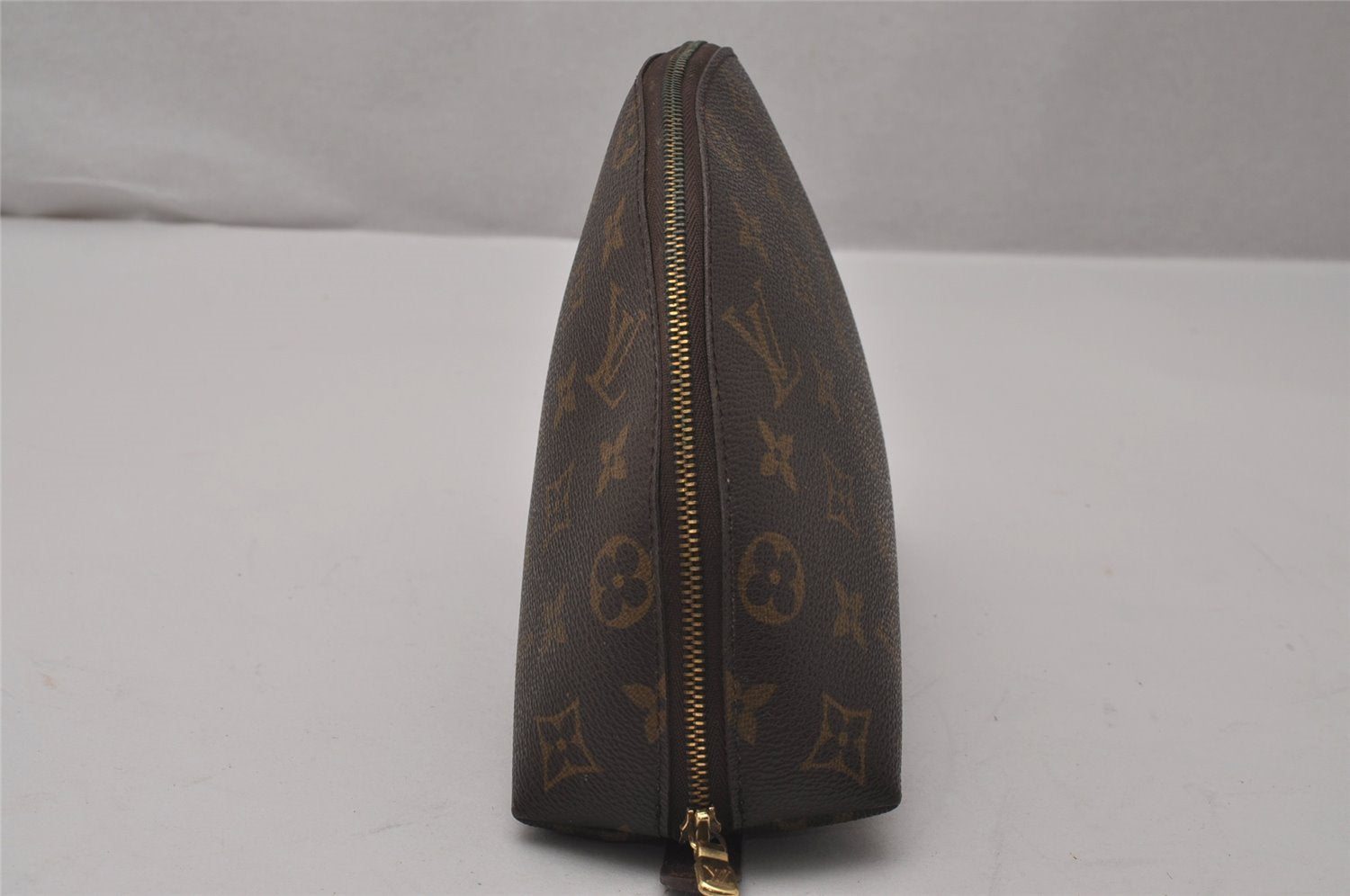 Auth Louis Vuitton Monogram Trousse Demi Ronde 23 Pouch M47520 Junk 9519I