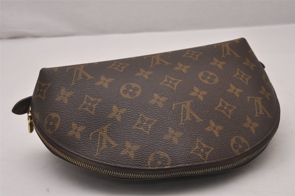 Auth Louis Vuitton Monogram Trousse Demi Ronde 23 Pouch M47520 Junk 9519I