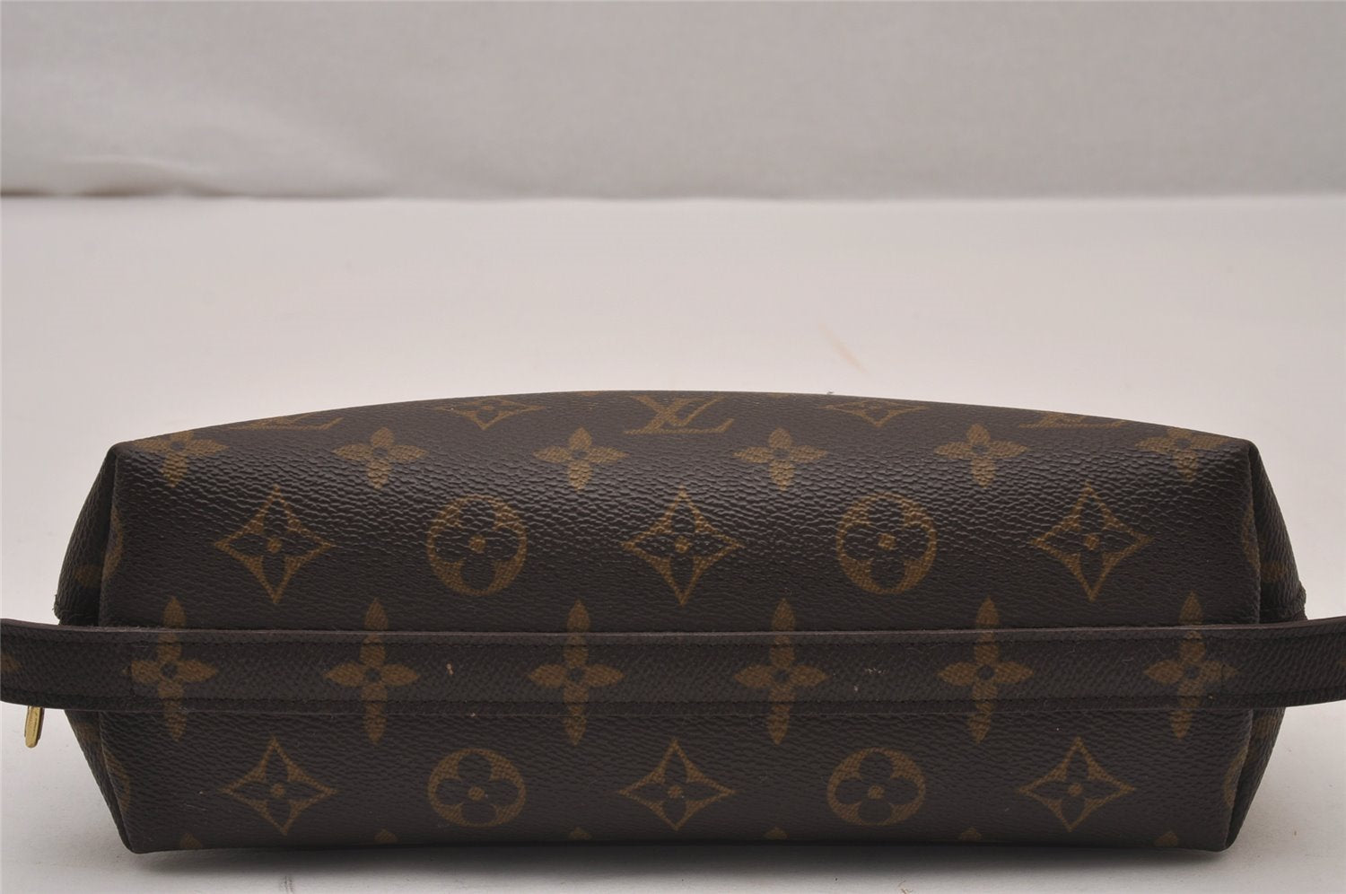Auth Louis Vuitton Monogram Trousse Demi Ronde 23 Pouch M47520 Junk 9519I
