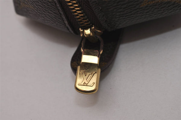 Auth Louis Vuitton Monogram Trousse Demi Ronde 23 Pouch M47520 Junk 9519I