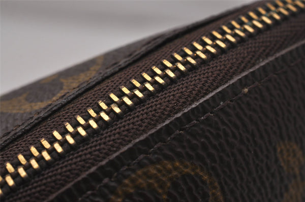 Auth Louis Vuitton Monogram Trousse Demi Ronde 23 Pouch M47520 Junk 9519I