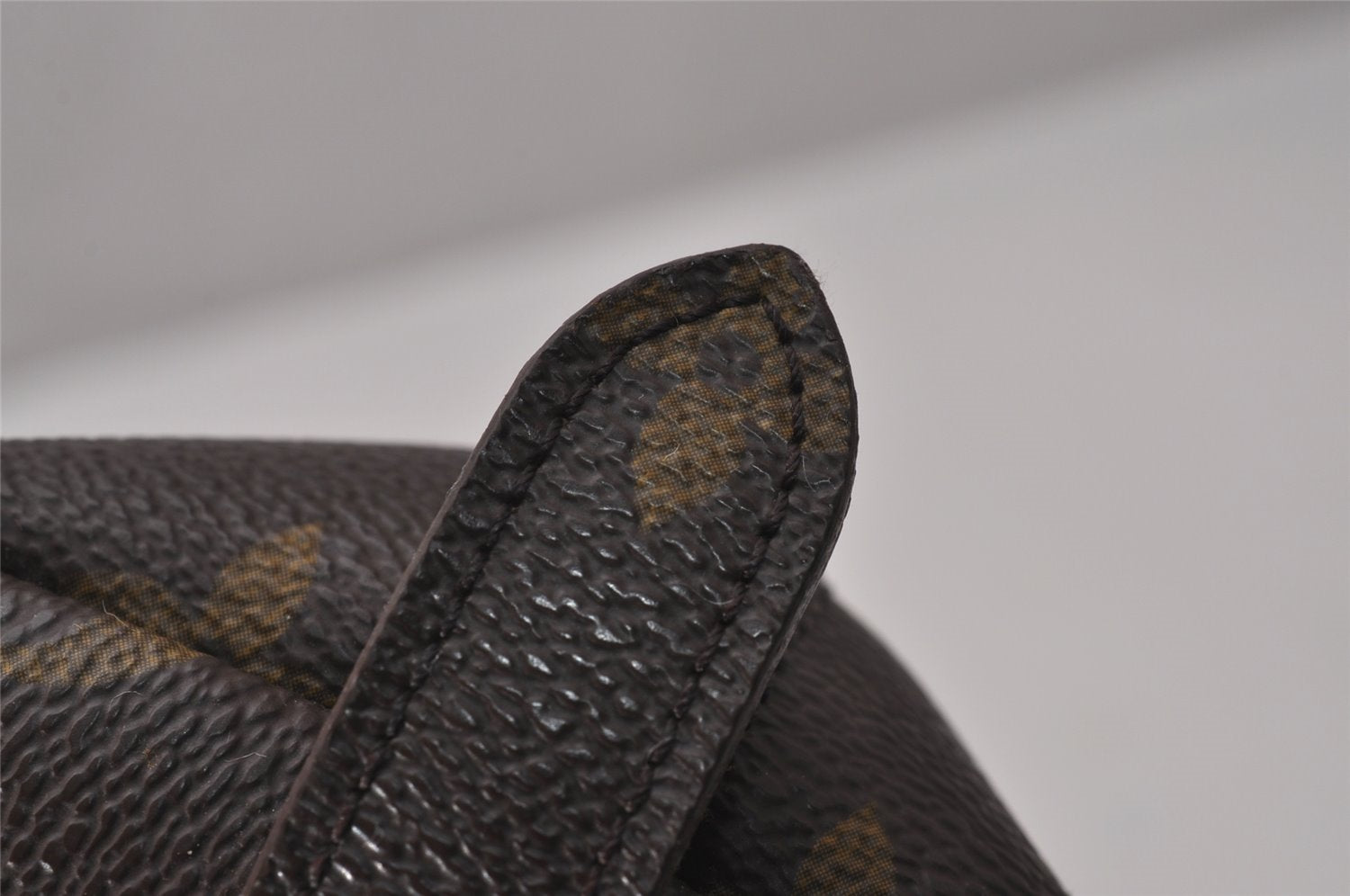 Auth Louis Vuitton Monogram Trousse Demi Ronde 23 Pouch M47520 Junk 9519I