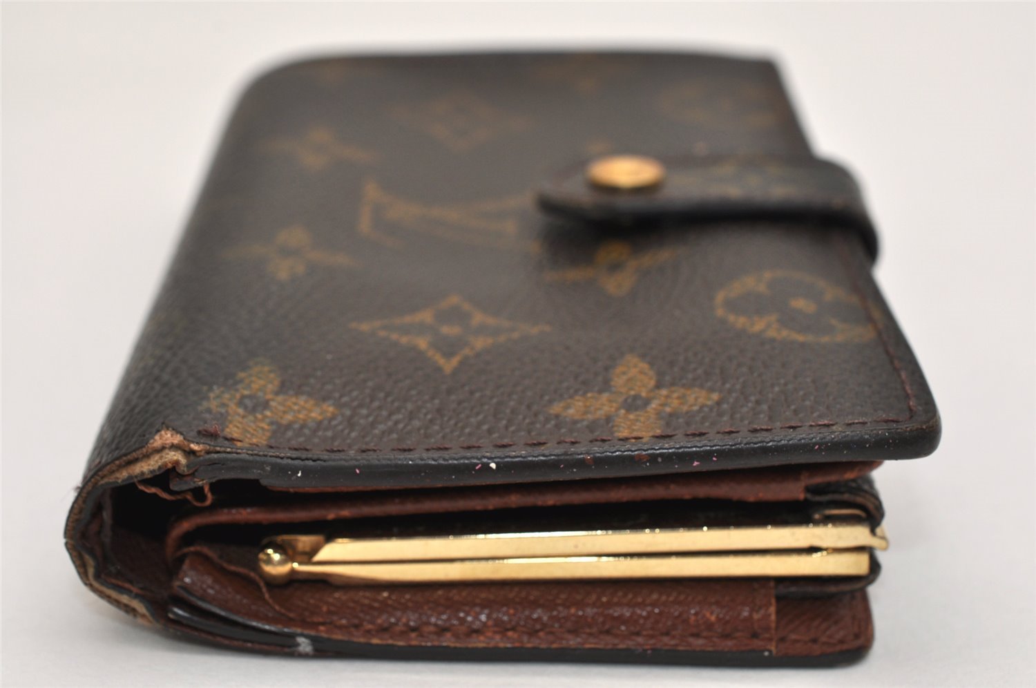 Auth Louis Vuitton Monogram Porte Monnaie Billets Viennois M61663 Wallet 9519J