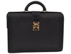 Authentic Louis Vuitton Epi Serviette Fermoir Briefcase M54352 Black LV 9521I