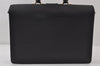 Authentic Louis Vuitton Epi Serviette Fermoir Briefcase M54352 Black LV 9521I