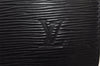 Authentic Louis Vuitton Epi Serviette Fermoir Briefcase M54352 Black LV 9521I