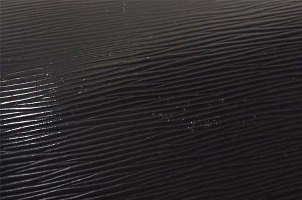 Authentic Louis Vuitton Epi Serviette Fermoir Briefcase M54352 Black LV 9521I